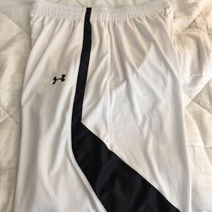 Men's Under Armour Basketball Shorts White/Black X